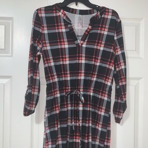 Black and Red Plaid Dress